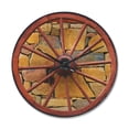 thumbnail image 1 of Designart 'Old Country Wooden Wheel ' Rustic Wood Wall Clock, 1 of 5