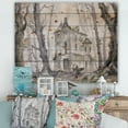 thumbnail image 1 of Designart 'Old Haunted Castle In The Woods' Traditional Print on Natural Pine Wood, 1 of 5