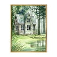 thumbnail image 1 of Designart 'Old Haunted House In The Pine Forest' Lake House Framed Canvas Wall Art Print, 1 of 5