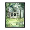 thumbnail image 1 of Designart 'Old Haunted House In The Pine Forest' Lake House Framed Canvas Wall Art Print, 1 of 5
