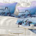 thumbnail image 1 of Designart Old Pier and Bridge in Light Blue - Sea Bridge Throw Pillow - 12x20, 1 of 5