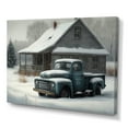 thumbnail image 1 of Designart Old Truck At The Barn In Winter IV Canvas Wall Art, 1 of 5
