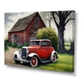 thumbnail image 1 of Designart Old Vintage Car At The Barn Canvas Wall Art, 1 of 5