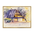 thumbnail image 1 of Designart 'Old Wooden White House In Country Side Village During Afternoon Glow' Traditional Framed Canvas Wall Art Print, 1 of 5