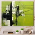 thumbnail image 1 of Designart "Olive Order In Minimalist Power Lines" Power Lines Wall Decor, 1 of 7