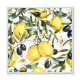thumbnail image 1 of Designart 'Olive and Lemon Branches I' Tropical Framed Canvas Wall Art Print, 1 of 5