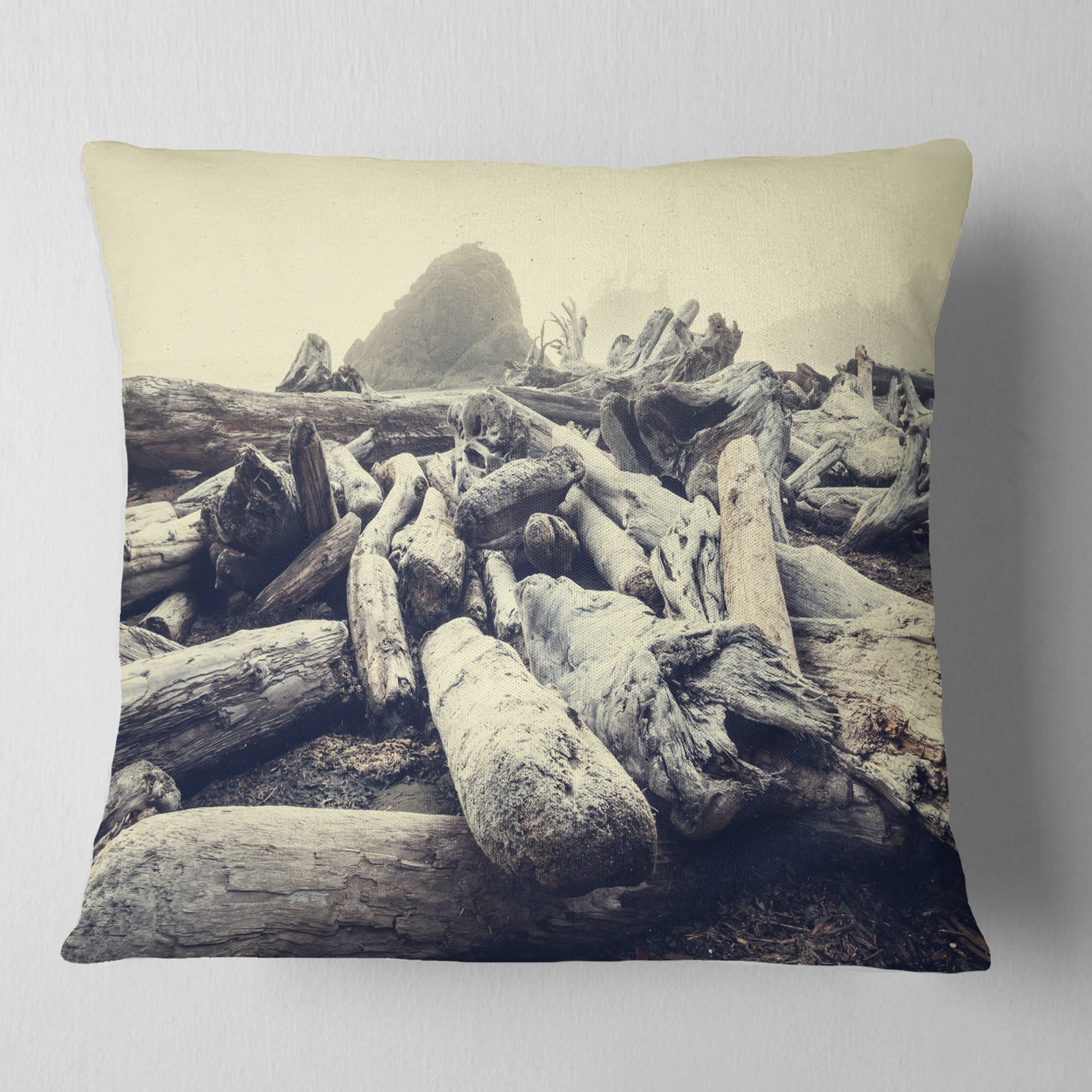 Designart Olympic National Park Landscape - Modern Landscape Printed Throw Pillow - 16x16