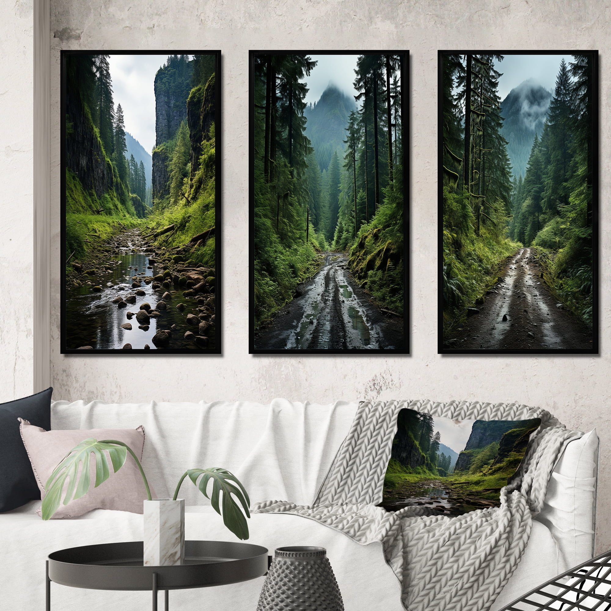 Designart "Olympic National Park River USA s Scenic Beauty" Landscapes ...