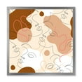 thumbnail image 1 of Designart 'One Line Drawing Of Beautiful Girl' Modern Framed Art Print, 1 of 4