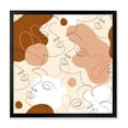 thumbnail image 1 of Designart 'One Line Drawing Of Beautiful Girl' Modern Framed Art Print, 1 of 4