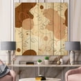 thumbnail image 1 of Designart 'One Line Drawing Of Beautiful Girl' Modern Print on Natural Pine Wood, 1 of 5