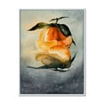 thumbnail image 1 of Designart 'One Peeled Fresh Orange Mandarin Under Green Leaves' Traditional Framed Canvas Wall Art Print, 1 of 5