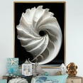 thumbnail image 1 of Designart "Onyx Ocean Passage In Black And White I" Nautilus Floater Framed Canvas Art Print, 1 of 5