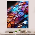 thumbnail image 1 of Designart "Opalescent Fractal Glass Relief in Colorful Abstract II" Geometric Canvas Wall Art - Modern Colorful Abstract Fractal Bedroom Canvas Wall Art, 1 of 6