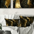 thumbnail image 1 of Designart "Opulent Black and Gold Gilding" Marble Printed Throw Pillow, 1 of 5