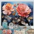 thumbnail image 1 of Designart "Opulent Coral Rose Display" Roses Wall Art Prints, 1 of 1