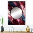 thumbnail image 1 of Designart "Opulent Deep Burgundy Marble Elegance" Abstract Mirror Wall Decor - Glam Gold Marble Mirror Wall Art For Entryway - 32" x 24" Inch, 1 of 5
