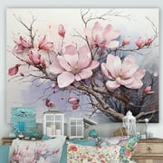 Designart "Opulent Magnolia Canopy" Magnolias Canvas Wall Art