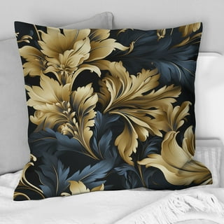 Gold damask cushions hot sale