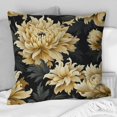thumbnail image 1 of Designart "Opulent Navy Gold Damask VI" Damask Printed Throw Pillow, 1 of 5