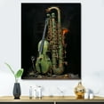 thumbnail image 1 of Designart "Opulent Olive Bassoon Elegance I" Music Canvas Art Print, 1 of 7