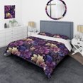 thumbnail image 1 of Designart "Opulent Purple Majesty In Florals" Floral Bedding Covert Set - Cottage Bed Set With 2 Shams, 1 of 5