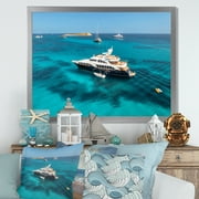 Designart "Opulent Yacht Seafaring Quest" Boat Picture Framed Canvas Prints