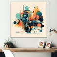 thumbnail image 1 of Designart "Orange And Blue Contemplative Space III" Minimalism Wall Decor, 1 of 5