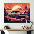 thumbnail image 1 of Designart "Orange And Purple Artistic Portrayals Of Muscle Cars" Cars Off-Road Wall Art Living Room, 1 of 5