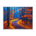 thumbnail image 1 of Designart 'Orange Autumn Landscape With Little Road I' Traditional Framed Canvas Wall Art Print, 1 of 5