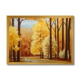 thumbnail image 1 of Designart 'Orange Autumn Trees At Sunrise' Farmhouse Framed Art Print, 1 of 4