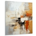 thumbnail image 1 of Designart "Orange Black Abstract Fractal Expressions" Fractals Metal Art Print, 1 of 5