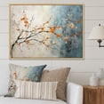 thumbnail image 1 of Designart "Orange Blue Maple Tree Glowing Embers V" Floral Floater Framed Wall Decor, 1 of 7
