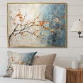 thumbnail image 1 of Designart "Orange Blue Maple Tree Glowing Embers V" Floral Floater Framed Wall Decor, 1 of 7