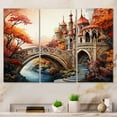 thumbnail image 1 of Designart "Orange Bridge curious Archway" Architecture Wall Art Prints Set, 1 of 5