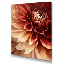 Designart Orange Dahlia Flower IV Canvas Wall Art
