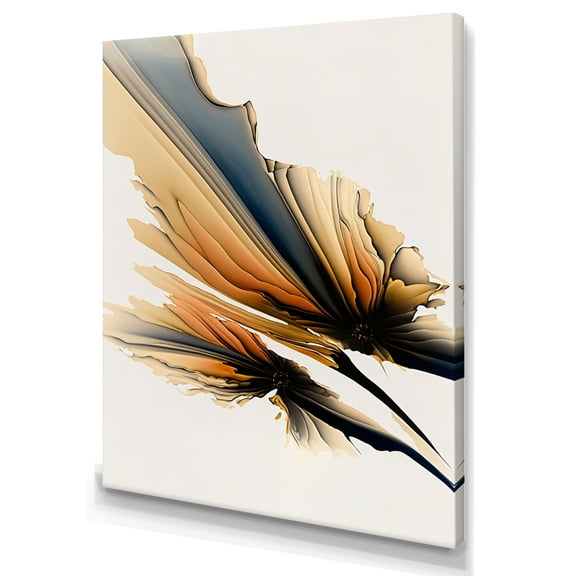 Designart Orange Daisy Flowers Hyperrealistic I Canvas Wall Art