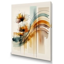 Designart Orange Daisy Flowers Hyperrealistic II Canvas Wall Art
