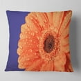 thumbnail image 1 of Designart Orange Daisy On Purple Background - Floral Throw Pillow - 18x18, 1 of 4