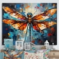 thumbnail image 1 of Designart "Orange Dragonfly Insects Flight composition II" Animals Wall Art Print, 1 of 5
