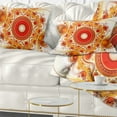 thumbnail image 1 of Designart Orange Fractal Pattern with Circles - Abstract Throw Pillow - 12x20, 1 of 1