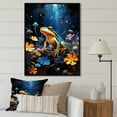thumbnail image 1 of Designart "Orange Frog In Glassy Aura I" Frogs & Toads Floater Framed Canvas Prints, 1 of 5