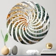 thumbnail image 1 of Designart "Orange Green Trees Canopy Collage I" Landscape Trees Vortex Round Wall Mirror - Landscapes Oval Printed Decorative Mirror - Multiple Color Options, 1 of 5