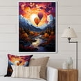 thumbnail image 1 of Designart "Orange Hot Air Ballon composition II" Hot Air Balloon Floater Framed Canvas Print, 1 of 7