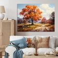 thumbnail image 1 of Designart "Orange Maple Trees Autumn Euphony" Floral Wall Art Living Room, 1 of 5