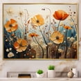 thumbnail image 1 of Designart "Orange Seasonal Flowers Seasonal composition II" Floral Floater Framed Canvas Art Print, 1 of 7