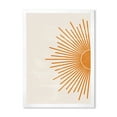 thumbnail image 1 of Designart 'Orange Sun Print On Beige I' Modern Framed Art Print, 1 of 4