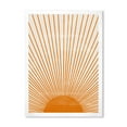 thumbnail image 1 of Designart 'Orange Sun Print On Beige III' Modern Framed Art Print, 1 of 4