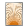 thumbnail image 1 of Designart 'Orange Sun Print On Beige III' Modern Framed Art Print, 1 of 4