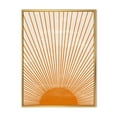 thumbnail image 1 of Designart 'Orange Sun Print On Beige III' Modern Framed Canvas Wall Art Print, 1 of 5